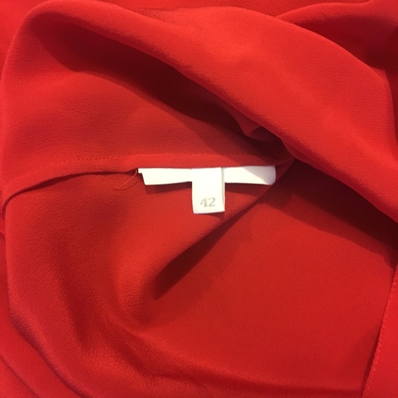 Prada Red Silk Bow Blouse - Picture 6 of 6